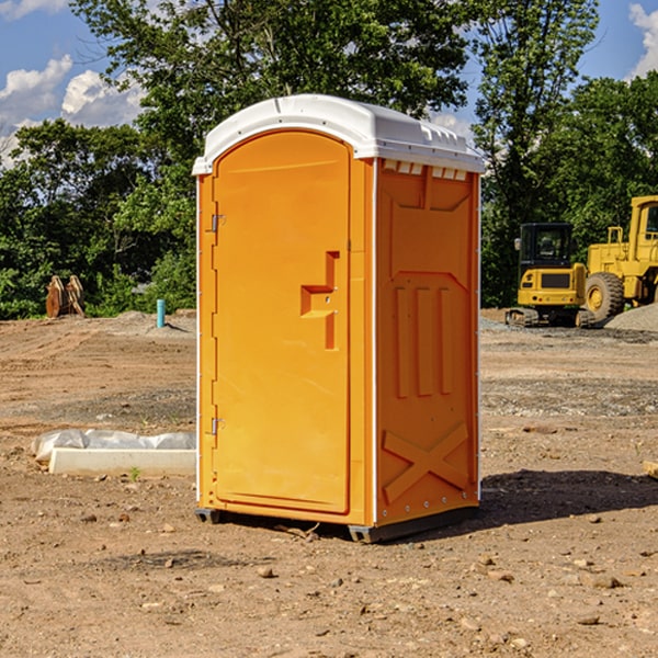 how often are the portable restrooms cleaned and serviced during a rental period in Weston